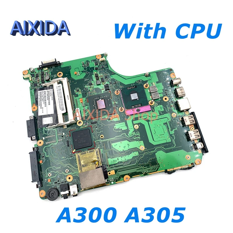 AIXIDA 6050A2169401-MB-A02 V000125070 main board For toshiba satellite A300 A305 Laptop Motherboard GM965 DDR2 full tested
AIXIDA 6050A2169401-MB-A02 V000125070 main board For toshiba satellite A300 A305 Laptop Motherboard GM965 DDR2 full tested