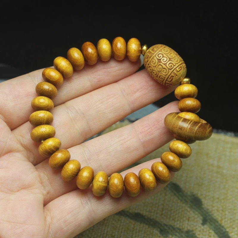 Golden Sandalwood Abacus Bead Buddhist Bracelet with Patterned Jujube , Prayer Beads, Unisex Chinese Style Hand Accessory G
Golden Sandalwood Abacus Bead Buddhist Bracelet with Patterned Jujube , Prayer Beads, Unisex Chinese Style Hand Accessory G