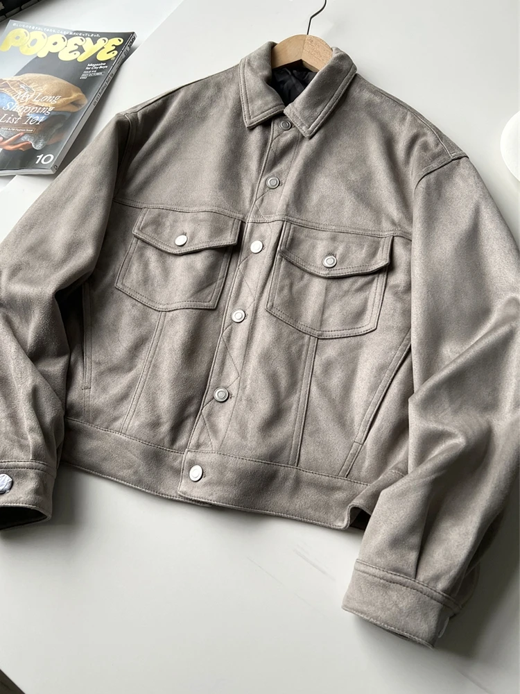 Retro Hunting Sle Men's Casual Suede Jaet Soft Waed Spring American Sle Long Sve Loose Fit Daily Wear
Retro Hunting Sle Men's Casual Suede Jaet Soft Waed Spring American Sle Long Sve Loose Fit Daily Wear