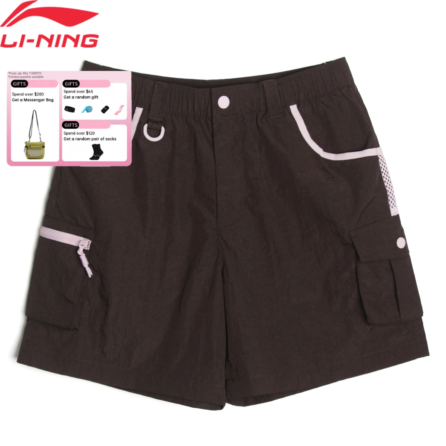 Li-Ning Women's Sports Style Shorts 100%Polyamide Loose Fit Comfortable Fashionable LiNing Leisure Bottom AKSV940
Li-Ning Women's Sports Style Shorts 100%Polyamide Loose Fit Comfortable Fashionable LiNing Leisure Bottom AKSV940