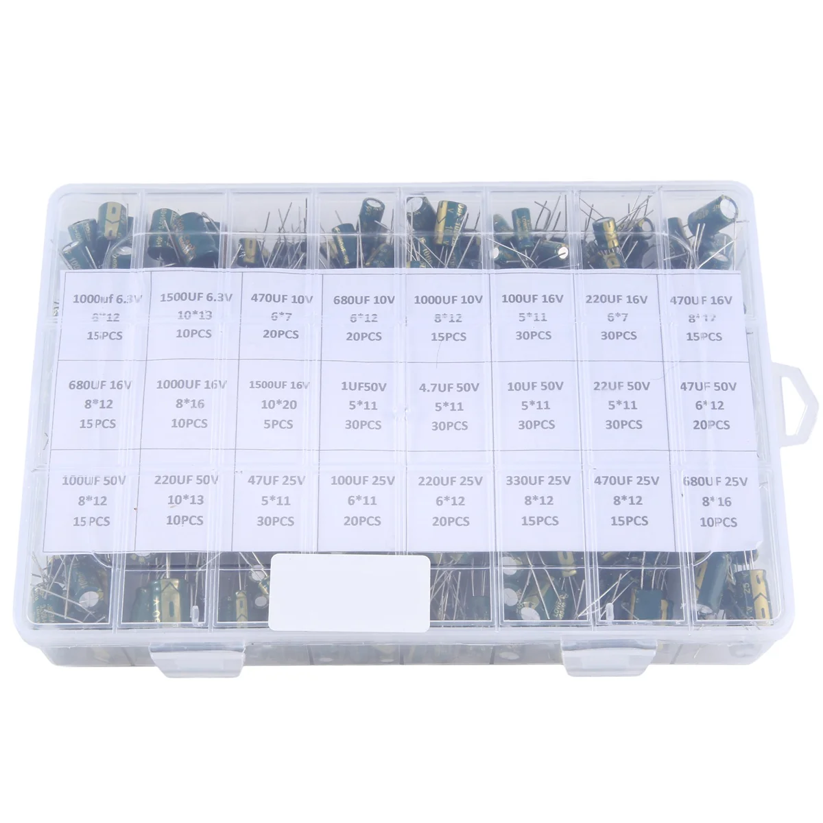 ABDX-460PCS Aluminum Electrolytic Capacitor High Frequency Inline Kit 24 Kinds Of Specifications Resistance
ABDX-460PCS Aluminum Electrolytic Capacitor High Frequency Inline Kit 24 Kinds Of Specifications Resistance