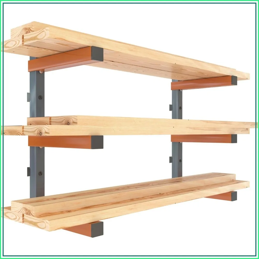3-Level Wall-Mounted Wood Storage Rack, Heavy Duty 300 lb Capacity, Garage Shelf Organizer, Space Saver for Workshop, Orange/Black
3-Level Wall-Mounted Wood Storage Rack, Heavy Duty 300 lb Capacity, Garage Shelf Organizer, Space Saver for Workshop, Orange/Black
