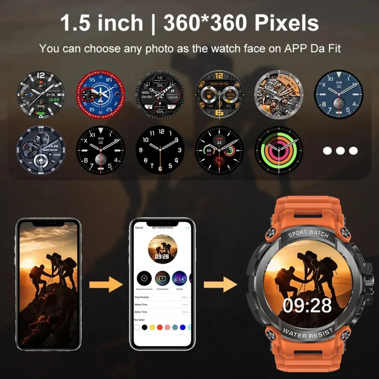 1.5" Bluetooth Call GPS Smart Watch Men 120+ Sports Fitness Tracker Health Monitor Smartwatch Android IOS 600mAh T90
1.5" Bluetooth Call GPS Smart Watch Men 120+ Sports Fitness Tracker Health Monitor Smartwatch Android IOS 600mAh T90