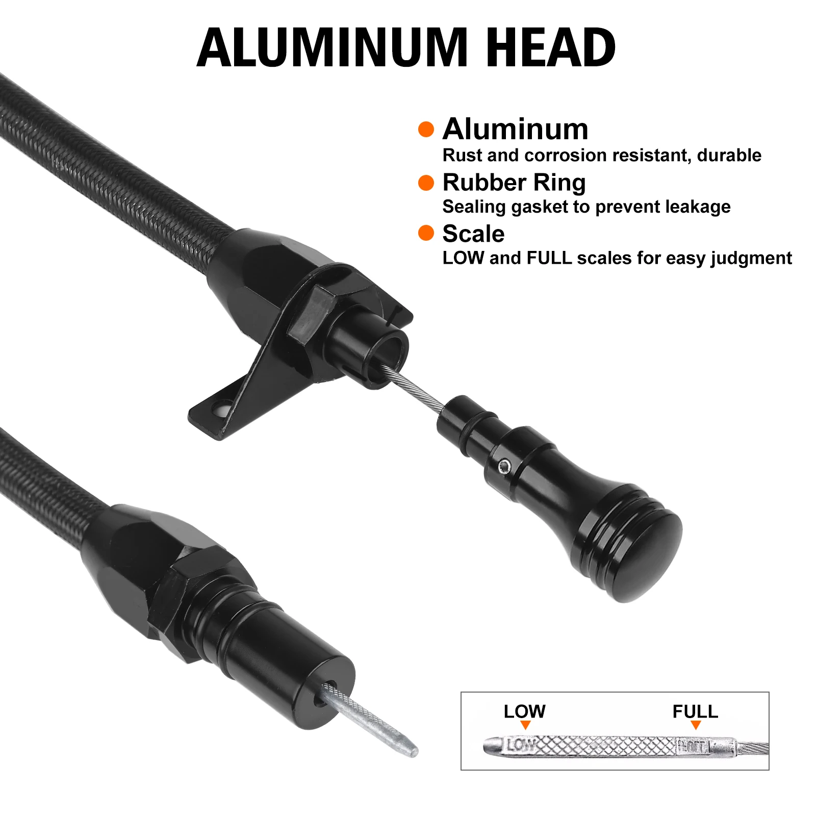 Stainless Steel Oil Dipstick Tube with Black Housing - Compatible 750mm For Chevrolet TH700R4 4L60E/4L80E
Stainless Steel Oil Dipstick Tube with Black Housing - Compatible 750mm For Chevrolet TH700R4 4L60E/4L80E