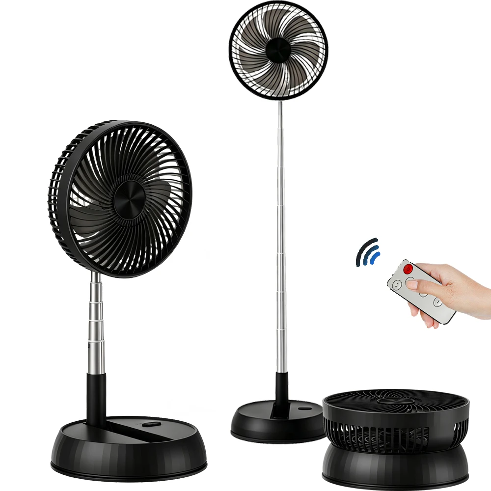 Outdoor home folding fan remote control silent timed desktop vertical extendable 7200mAh black camping multifunctional fan
Outdoor home folding fan remote control silent timed desktop vertical extendable 7200mAh black camping multifunctional fan