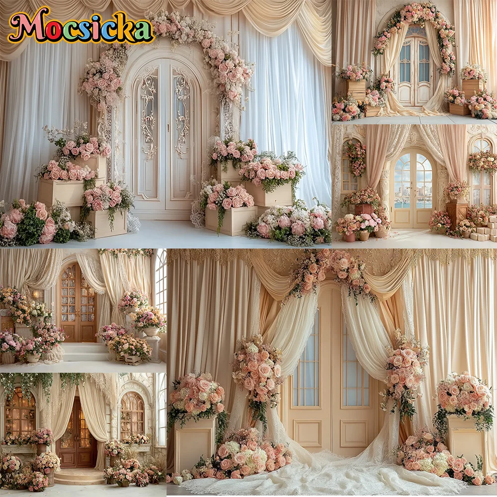 Mocsicka Photography Backdrop Boho Style Beige Floral Curtains Decoration Baby Shower Newborn Party Backgrounds For Photographs
Mocsicka Photography Backdrop Boho Style Beige Floral Curtains Decoration Baby Shower Newborn Party Backgrounds For Photographs