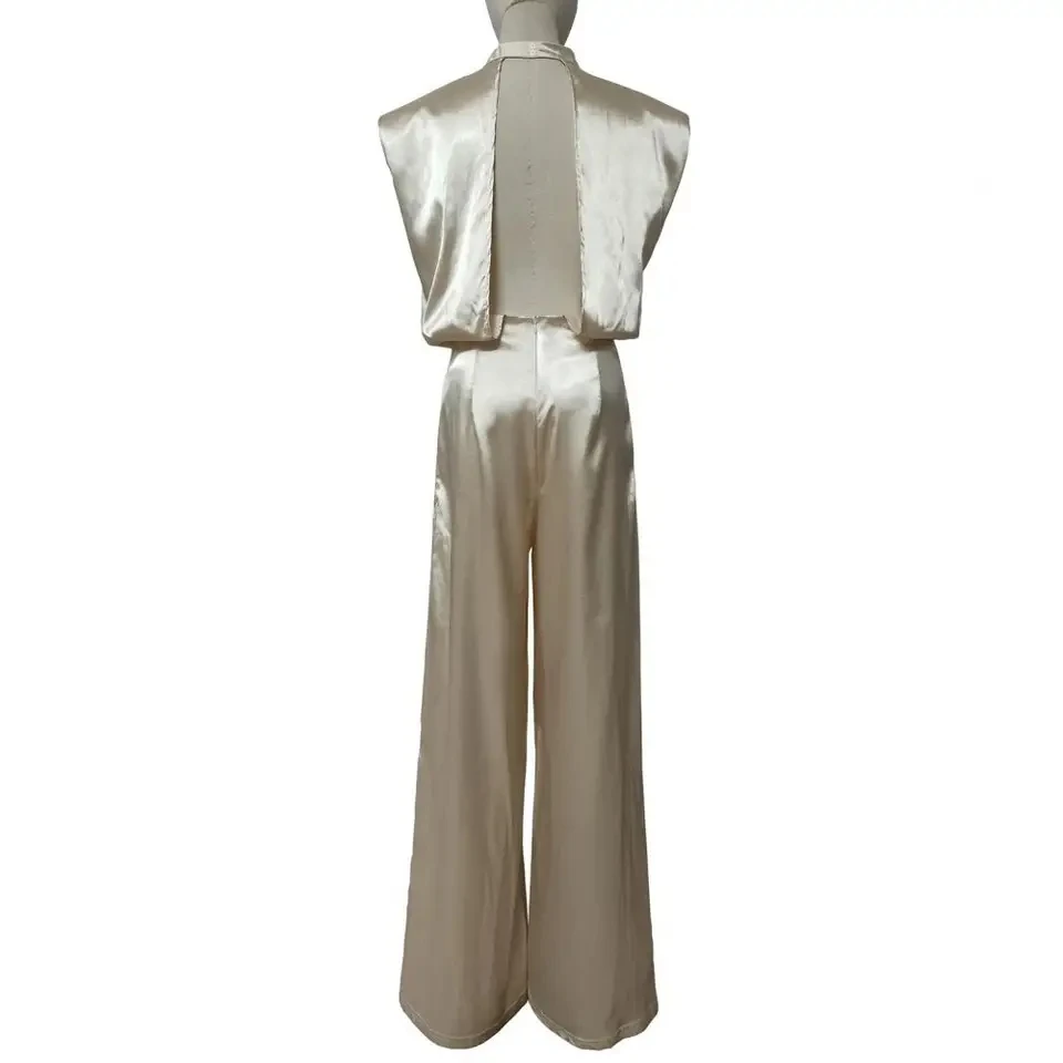 Elegant High Waisted Jumpsuit New Women's Fashion Style Summer Solid Color Waistband Office Capable Jumpsuit Sleeveless Overalls
Elegant High Waisted Jumpsuit New Women's Fashion Style Summer Solid Color Waistband Office Capable Jumpsuit Sleeveless Overalls