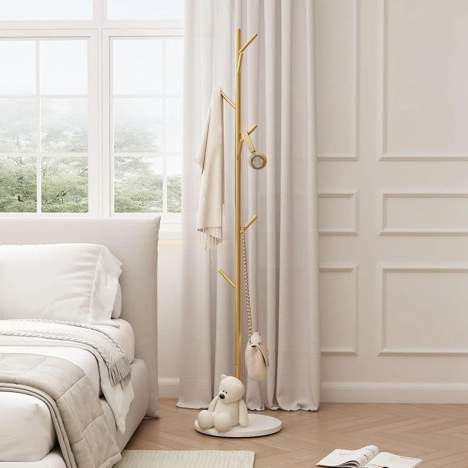 Золотая напольная вешалка для одежды с мраморным основанием и 8 крючками, стойка для прихожей для одежды, шляп, сумок
Золотая напольная вешалка для одежды с мраморным основанием и 8 крючками, стойка для прихожей для одежды, шляп, сумок