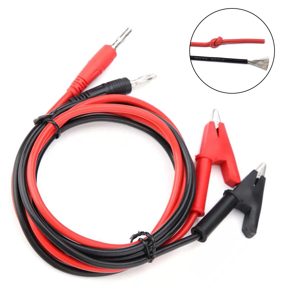 Multimeter Test Leads with Right Angle Banana Connector and For Alligator Clips 1 Meter for Electrical Applications 
Multimeter Test Leads with Right Angle Banana Connector and For Alligator Clips 1 Meter for Electrical Applications