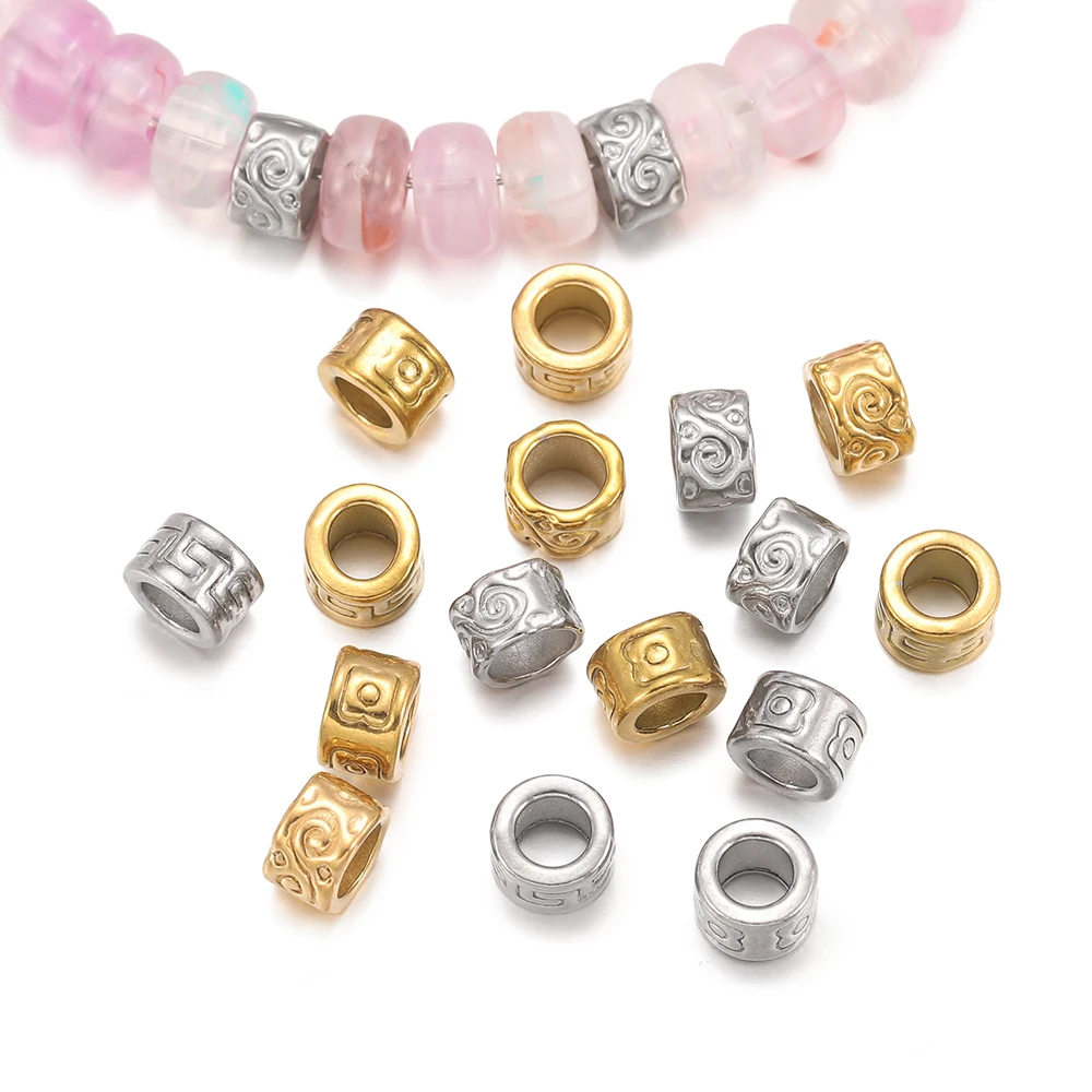 5Pcs/Pack Stainless Steel Spacer Beads Large Hole Tube Round Bead for Charm Bracelet Necklace DIY Jewelry Making Accessories
5Pcs/Pack Stainless Steel Spacer Beads Large Hole Tube Round Bead for Charm Bracelet Necklace DIY Jewelry Making Accessories