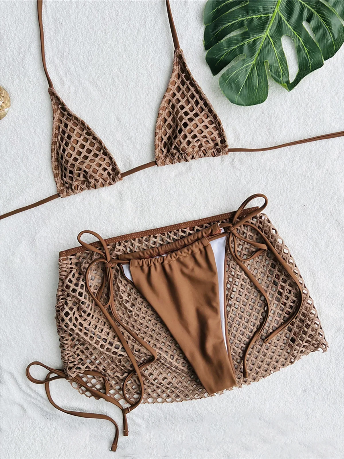 S - XL Mesh Fishnet Skirt Halter Bikini Female Swimsuit Women Swimwear Three-pieces Bikini set Bather Bathing Suit Swim K4889
S - XL Mesh Fishnet Skirt Halter Bikini Female Swimsuit Women Swimwear Three-pieces Bikini set Bather Bathing Suit Swim K4889