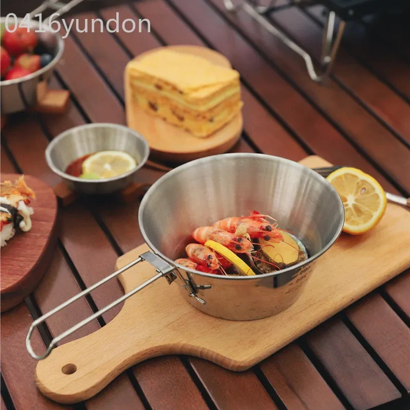 Outdoor 304 stainless steel food grade folding bowl picnic rice bowl barbecue folding cup camping portable cooker 300ML
Outdoor 304 stainless steel food grade folding bowl picnic rice bowl barbecue folding cup camping portable cooker 300ML