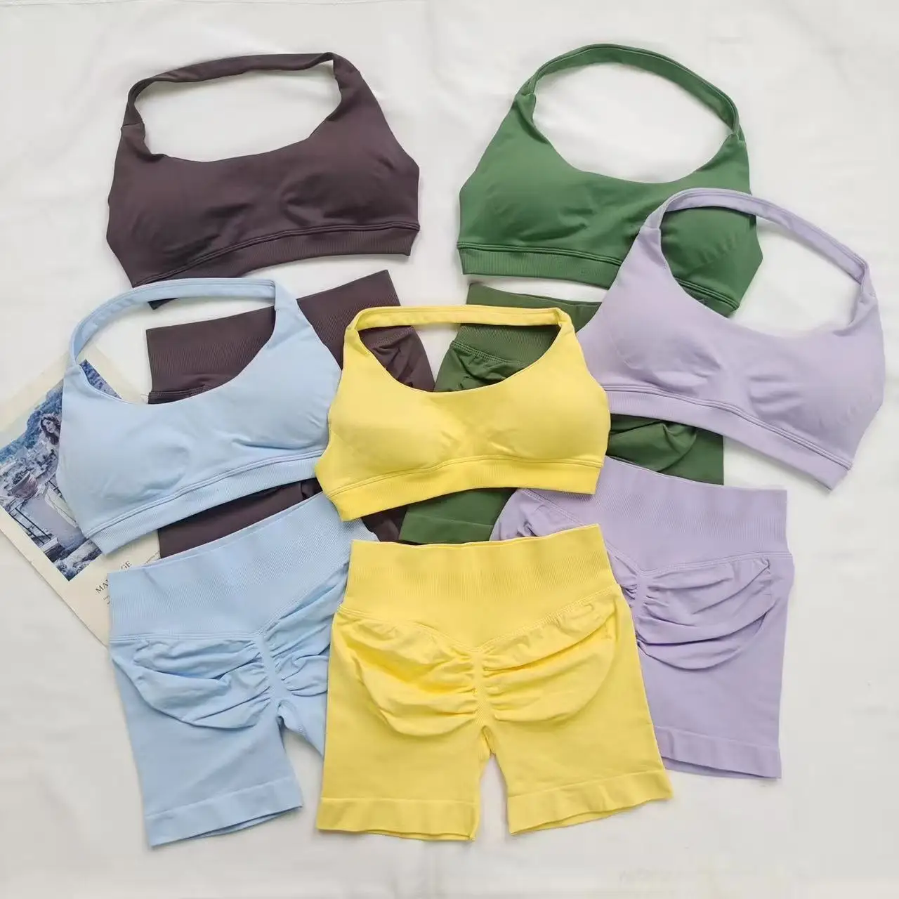 Sexy Halter Neck Beautiful Back High Waist Peach Sports Bras Shorts Suit Pilates Gathering Yoga Vest Training Fitness Bra Sets
Sexy Halter Neck Beautiful Back High Waist Peach Sports Bras Shorts Suit Pilates Gathering Yoga Vest Training Fitness Bra Sets