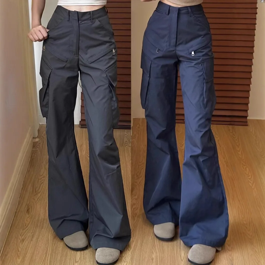 2026 New Women's High Waist Dark Gray Cargo Pants American Sweet Cool Style Straight Leg Casual Pants Slim Fit Flared Pants
2026 New Women's High Waist Dark Gray Cargo Pants American Sweet Cool Style Straight Leg Casual Pants Slim Fit Flared Pants