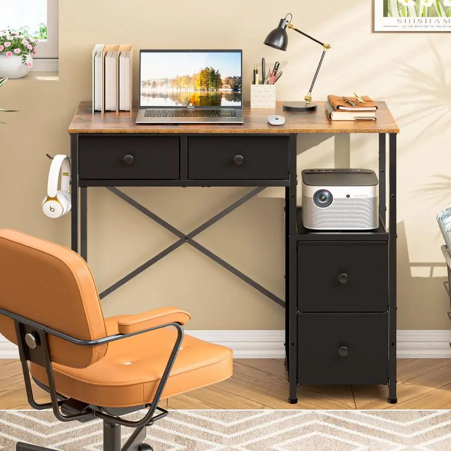 Computer Desk with 4 Fabric Drawers, Simple Writing Desk for Home Office, Compact Study Desks for Small Spaces, Kids Desk Study
Computer Desk with 4 Fabric Drawers, Simple Writing Desk for Home Office, Compact Study Desks for Small Spaces, Kids Desk Study