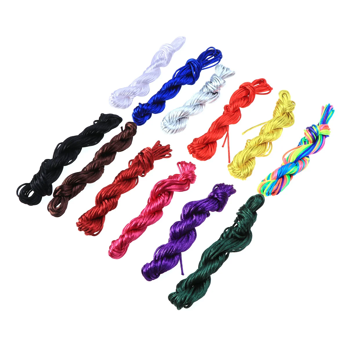12 Rolls 10M Mixed Color Nylon Trim Cord for DIY Kumihimo Shamballa Macrame Bracelet Crafting Jewelry Making Supplies
12 Rolls 10M Mixed Color Nylon Trim Cord for DIY Kumihimo Shamballa Macrame Bracelet Crafting Jewelry Making Supplies