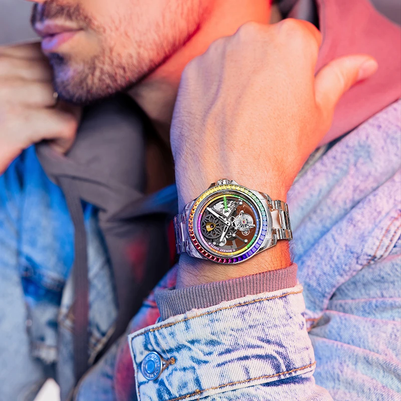 BONEST GATTI Luxury Automatic Movement Mechanical Watches Sapphire Watch Lens High Transparent Glass Crystal Watch for Men
BONEST GATTI Luxury Automatic Movement Mechanical Watches Sapphire Watch Lens High Transparent Glass Crystal Watch for Men