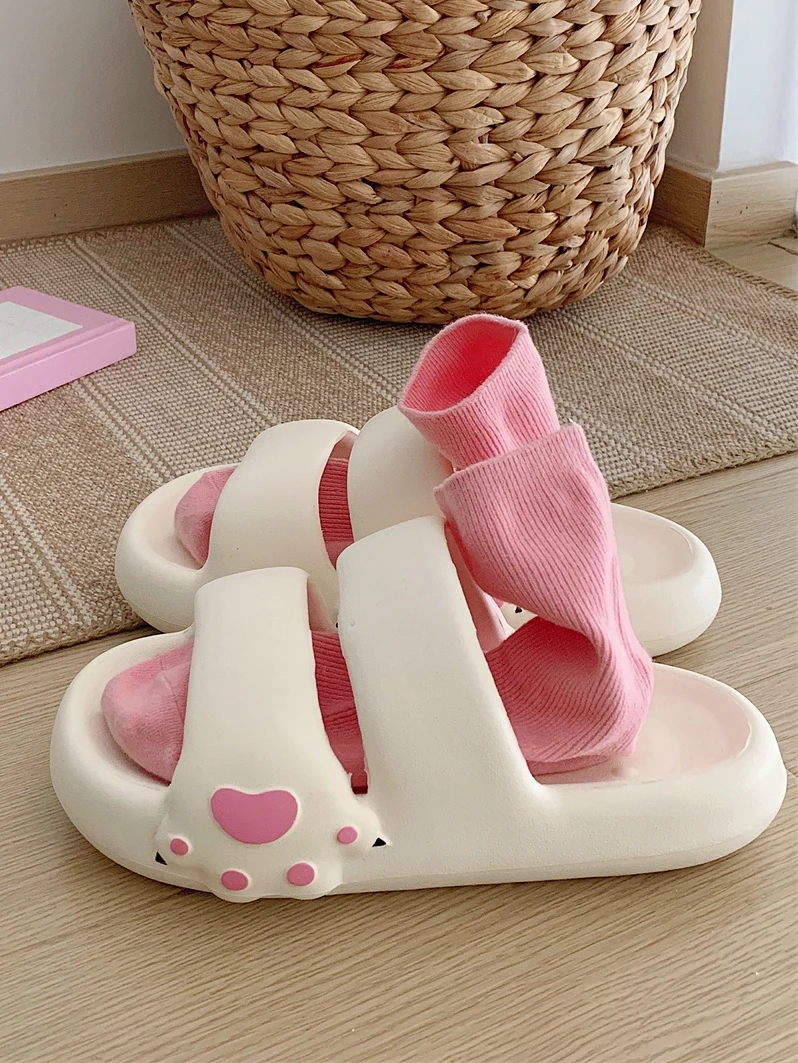Women Cute Cat Claw Double Strap Thick Sole Slippers For Summer Indoor And Outdoor Versatile Anti Slip Beach Slippers For Women
Women Cute Cat Claw Double Strap Thick Sole Slippers For Summer Indoor And Outdoor Versatile Anti Slip Beach Slippers For Women