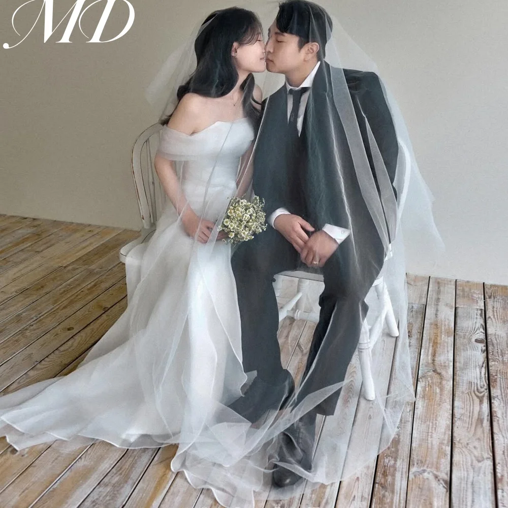 MD Elegant Organza Mermaid Wedding Dresses Off Shoulder Korea Photoshoot Pleat Bridal Gown Floor Length Customized 웨딩드레스
MD Elegant Organza Mermaid Wedding Dresses Off Shoulder Korea Photoshoot Pleat Bridal Gown Floor Length Customized 웨딩드레스