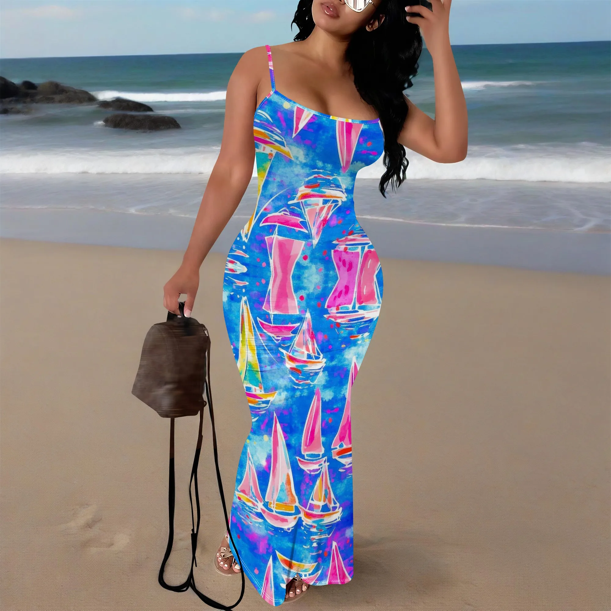 Women's Boho Abstract Print Maxi Dress Spaghetti Strap V-Neck Slim Fit Dress for Beach Vacation Summer Wear XS-3XL
Women's Boho Abstract Print Maxi Dress Spaghetti Strap V-Neck Slim Fit Dress for Beach Vacation Summer Wear XS-3XL
