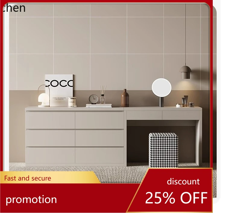 CZ Dressing Table and Chest of Drawers Combination Makeup Table Bedside Storage Cabinet Integrated Italian Minimalist Desk
CZ Dressing Table and Chest of Drawers Combination Makeup Table Bedside Storage Cabinet Integrated Italian Minimalist Desk