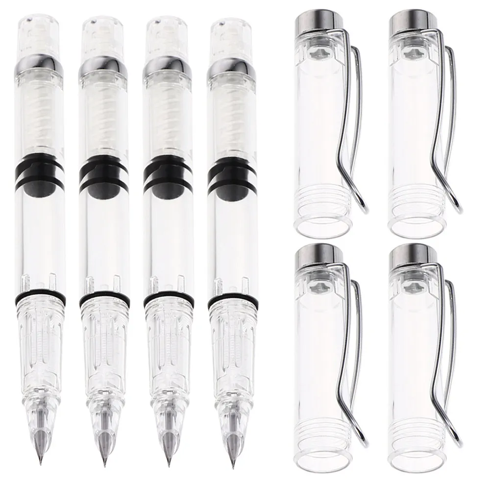 4Pcs Transparent Fountain Pen Meticulously Crafted Workmanship Comfort Grip Calligraphy Fountain Pens for Handwriting Practice
4Pcs Transparent Fountain Pen Meticulously Crafted Workmanship Comfort Grip Calligraphy Fountain Pens for Handwriting Practice