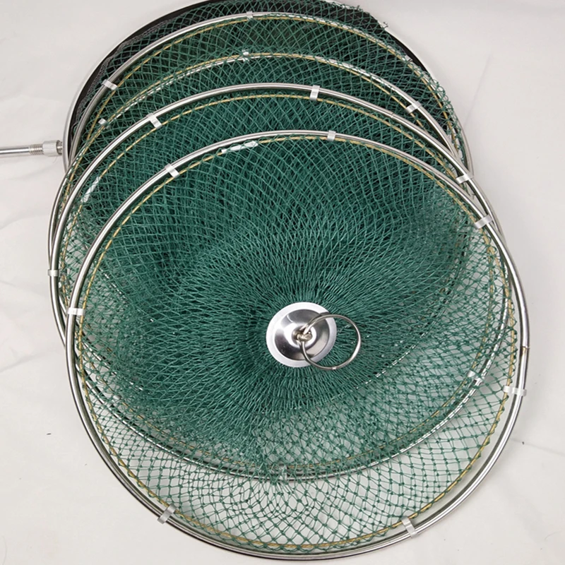 Hand-woven Fish Basket Nylon Line Stainless Steel Rings Fishing Net Bag Foldable Anti-hanging And Quick-drying Fish Cages
Hand-woven Fish Basket Nylon Line Stainless Steel Rings Fishing Net Bag Foldable Anti-hanging And Quick-drying Fish Cages