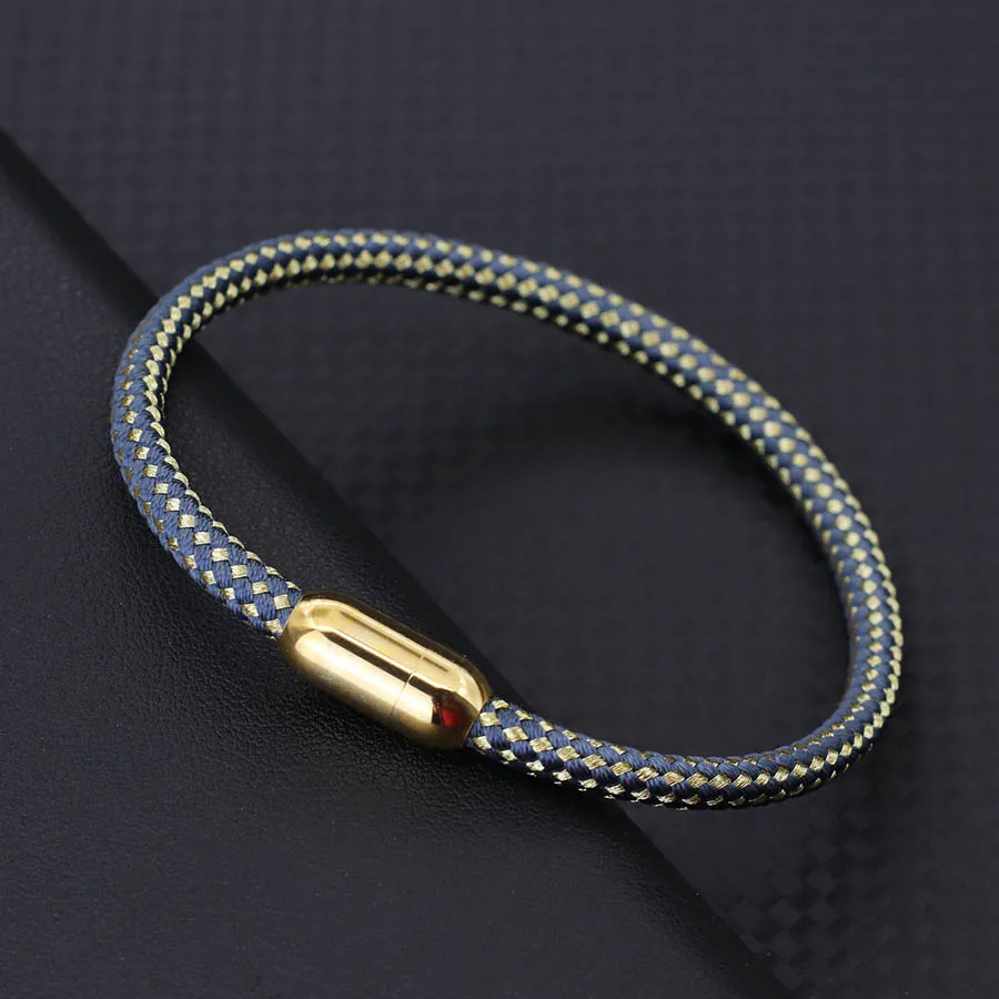 Luxury Men Bracelet Gold Color Stainless Steel Strong Magnet Buckle 6mm Round Rope Bangle Outdoor Cycling Casual Accessories
Luxury Men Bracelet Gold Color Stainless Steel Strong Magnet Buckle 6mm Round Rope Bangle Outdoor Cycling Casual Accessories