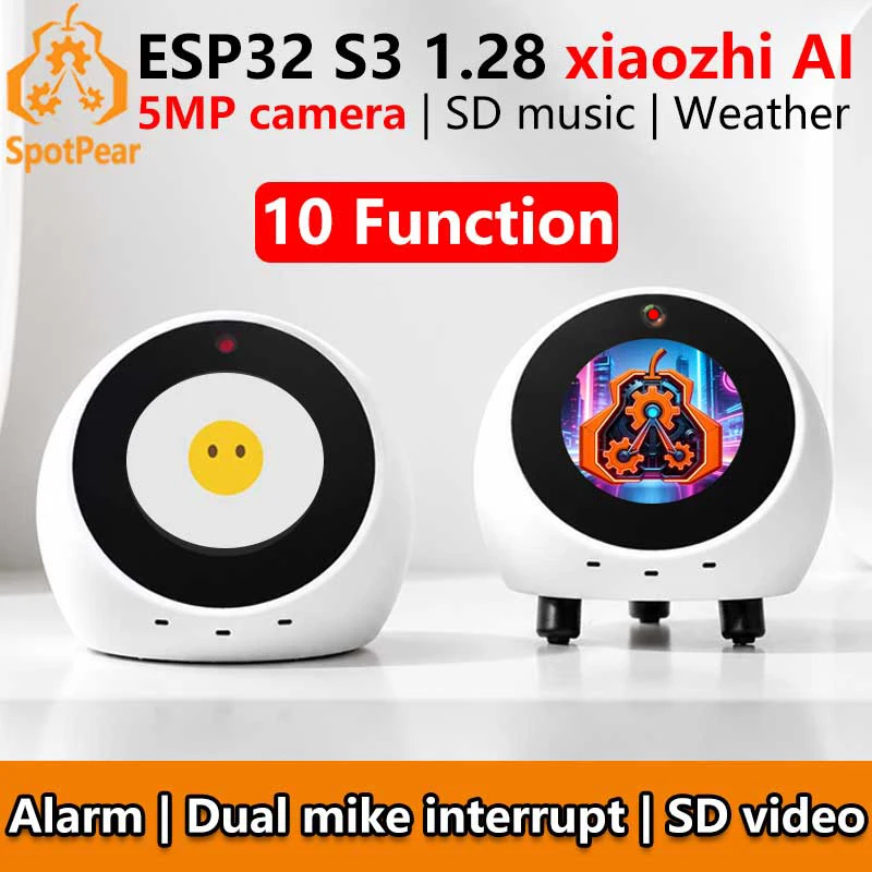 ESP32-S3 For Xiaozhi AI Camera 1.28inch LCD Dual MIC Development Board Display 1.28 inch Voice Interruption Object Recognition
ESP32-S3 For Xiaozhi AI Camera 1.28inch LCD Dual MIC Development Board Display 1.28 inch Voice Interruption Object Recognition