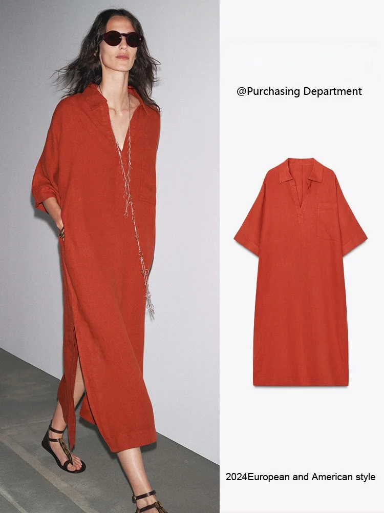 Spring New Arrival Women's Loose Collar Wide Sve Long irt Sle V-Ne Dr Ethnic Faion Stage Costume 273078 70
Spring New Arrival Women's Loose Collar Wide Sve Long irt Sle V-Ne Dr Ethnic Faion Stage Costume 273078 70