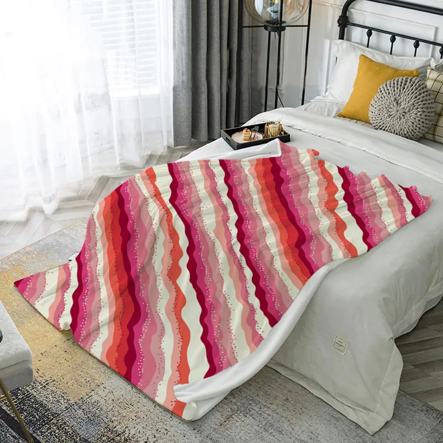 Wavy Stripes Blanket Microfiber Flannel Cover Blanket Bedroom Living Room Sofa Soft And Comfortable Home Decoration 
Wavy Stripes Blanket Microfiber Flannel Cover Blanket Bedroom Living Room Sofa Soft And Comfortable Home Decoration