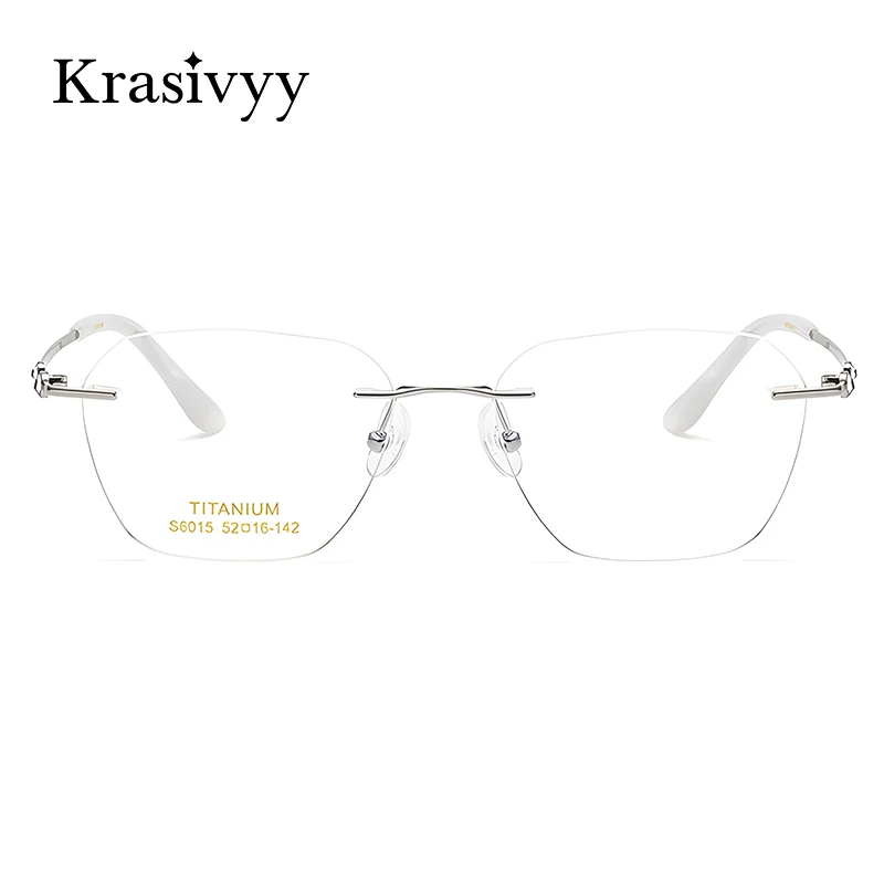 Krasivyy Ultralight Pure Titanium Rimless Glasses Frames Women Diamond Design Prescription Eyeglasses Lady Brand Optical Eyewear
Krasivyy Ultralight Pure Titanium Rimless Glasses Frames Women Diamond Design Prescription Eyeglasses Lady Brand Optical Eyewear