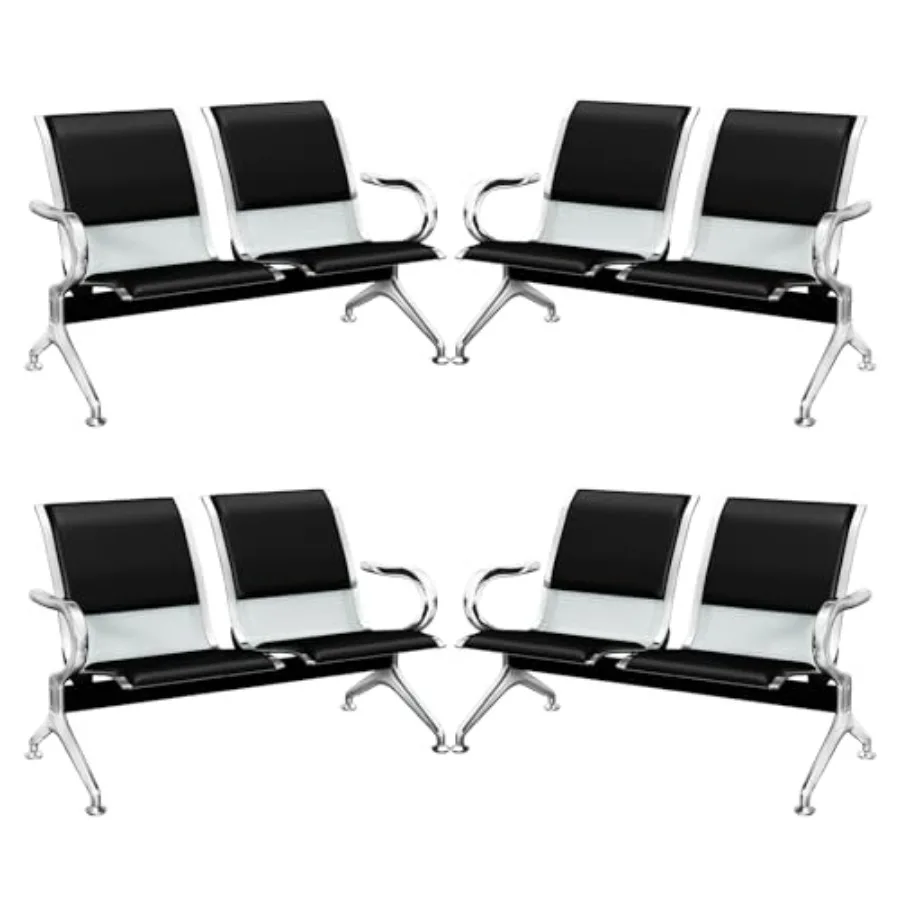 Waiting Room Bench - 2 Seat Waiting Room Chair, Set of 4 PU Leather Airport Guest Reception Chairs Barber Waiting Bench with Ar
Waiting Room Bench - 2 Seat Waiting Room Chair, Set of 4 PU Leather Airport Guest Reception Chairs Barber Waiting Bench with Ar