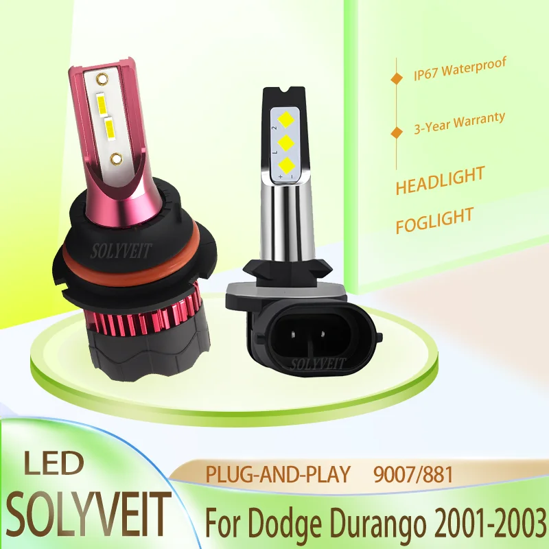 Clear Night Vision Extends Lifespan Energy-Saving Plug-and-Play 9007 881 LED HEADLIGHT FOGLIGHT FOR Dodge Durango 2001 2002 2003
Clear Night Vision Extends Lifespan Energy-Saving Plug-and-Play 9007 881 LED HEADLIGHT FOGLIGHT FOR Dodge Durango 2001 2002 2003
