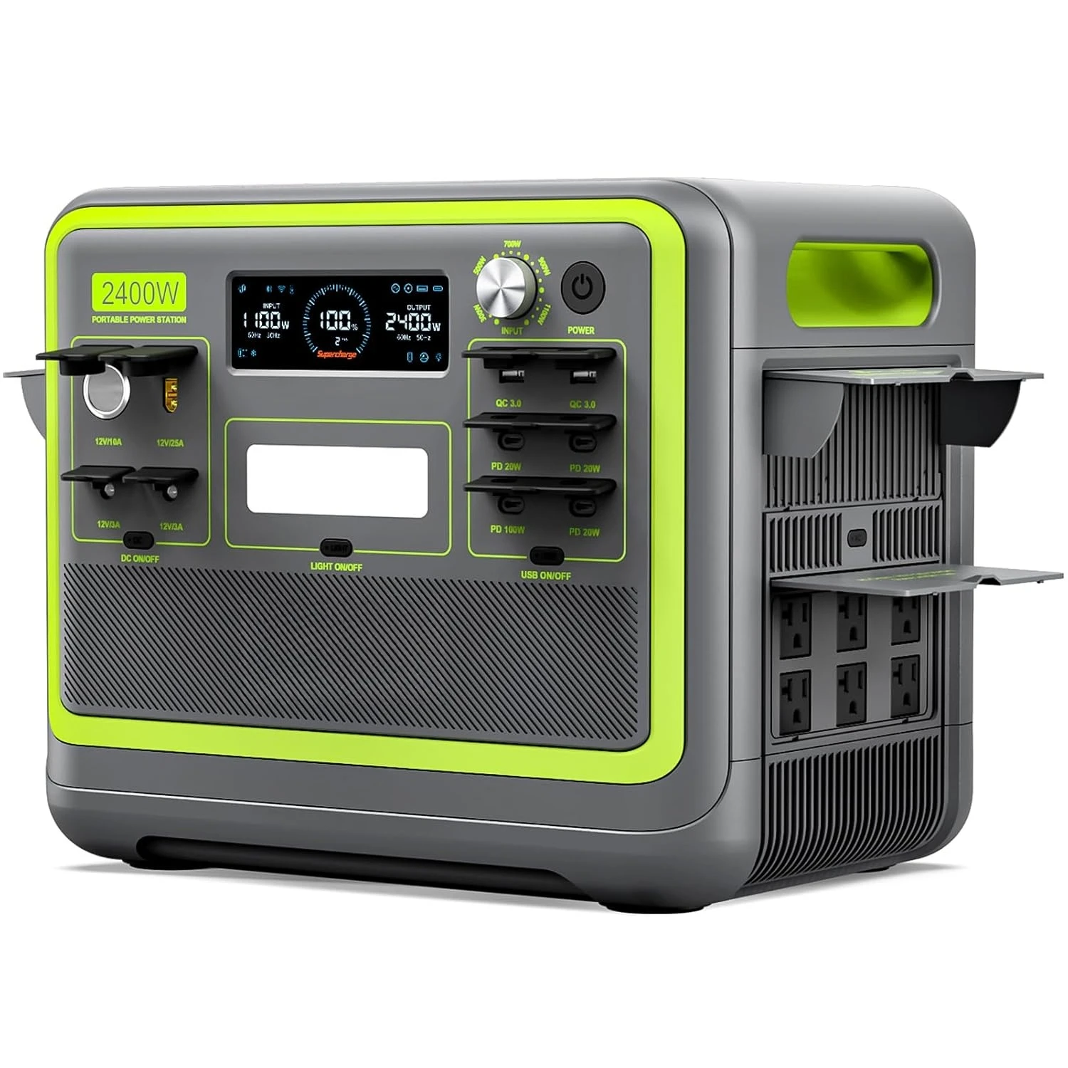 F2400 Portable Power Station 2400W (4800W Peak), 2048Wh LiFePO4 Battery Solar Generator with 1100W AC & 500W Solar, Customized
F2400 Portable Power Station 2400W (4800W Peak), 2048Wh LiFePO4 Battery Solar Generator with 1100W AC & 500W Solar, Customized
