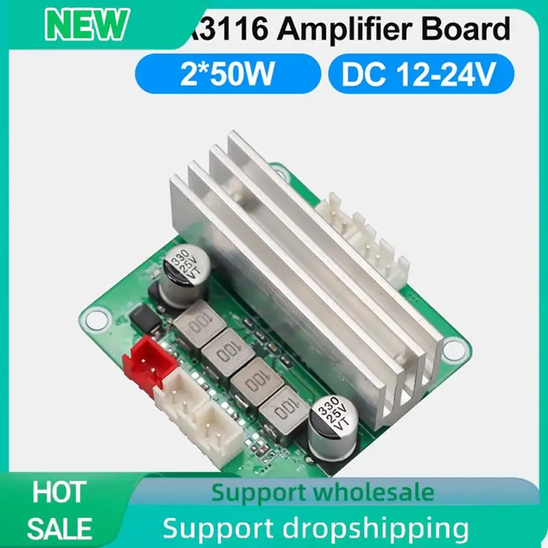 Solid TPA3116 Stereo Audio Amplifier Board TPA3116D2 50W&50W Dual Channel Digital Power Amplifier Module DC12-24V
Solid TPA3116 Stereo Audio Amplifier Board TPA3116D2 50W&50W Dual Channel Digital Power Amplifier Module DC12-24V