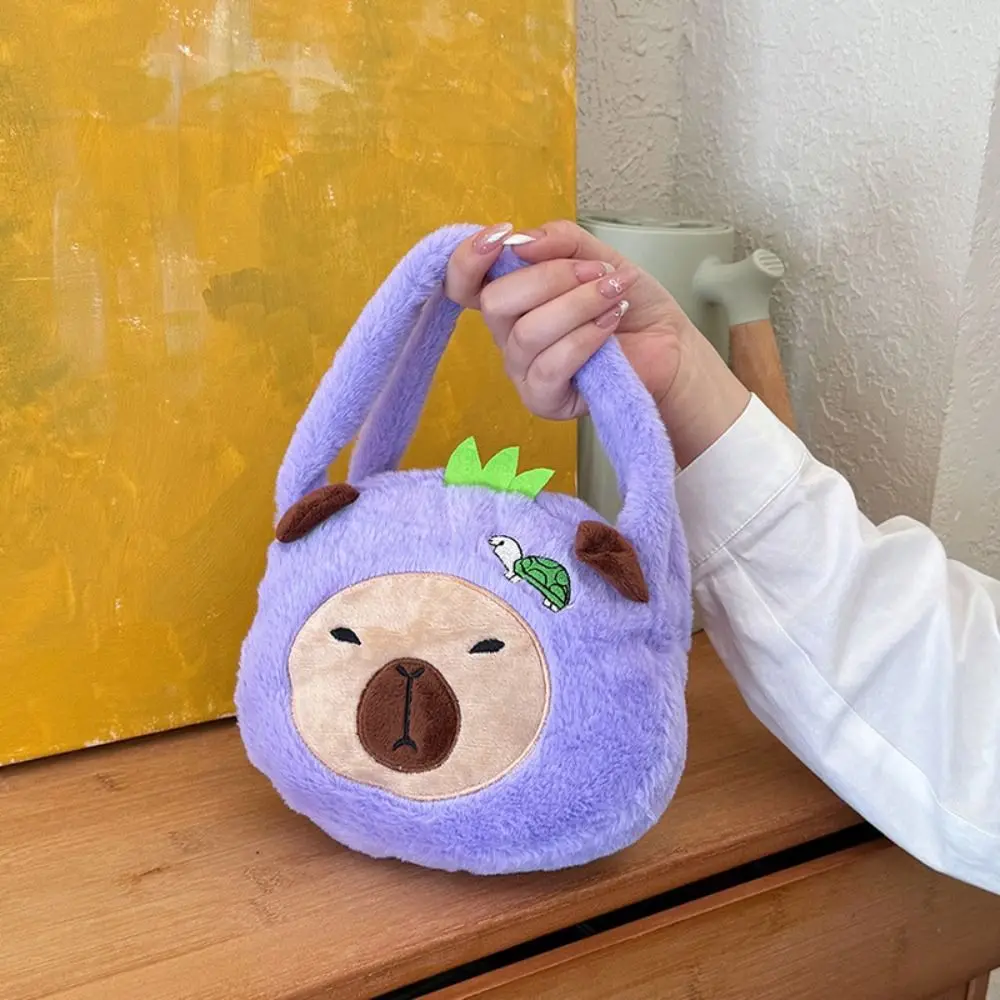 Lovely Kawaii Capybara Plush Handbag Soft Animal Cartoon Fluffy Tote Bag Japanese Style Round Storage Bag Female
Lovely Kawaii Capybara Plush Handbag Soft Animal Cartoon Fluffy Tote Bag Japanese Style Round Storage Bag Female