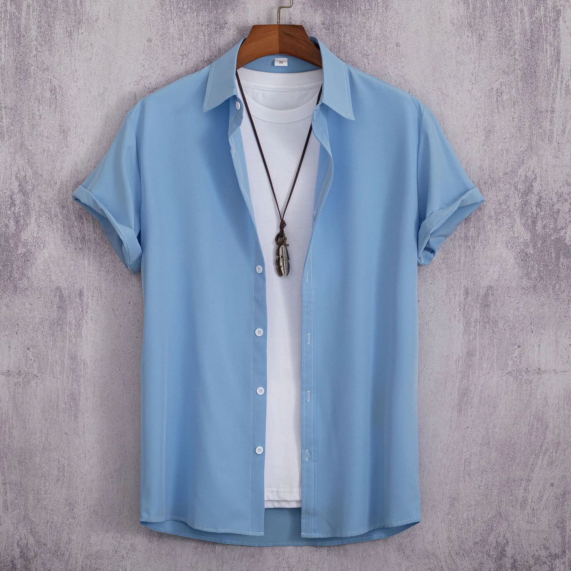 Linen and cotton men's shirts, informal short sleeved shirts, round neck shirts, street clothing, summer fashion, 2023
Linen and cotton men's shirts, informal short sleeved shirts, round neck shirts, street clothing, summer fashion, 2023