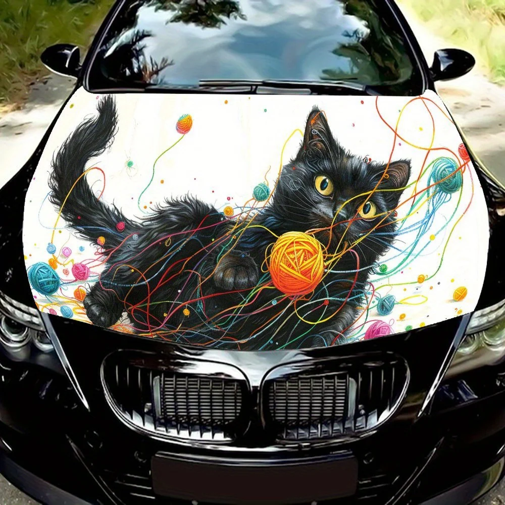 Yarn-Play Cat Car Hood Vinyl Wraps Decal, Pet-lover Auto Exterior Protective Sticker, Waterproof Self-adhesive Car Body Decorati
Yarn-Play Cat Car Hood Vinyl Wraps Decal, Pet-lover Auto Exterior Protective Sticker, Waterproof Self-adhesive Car Body Decorati