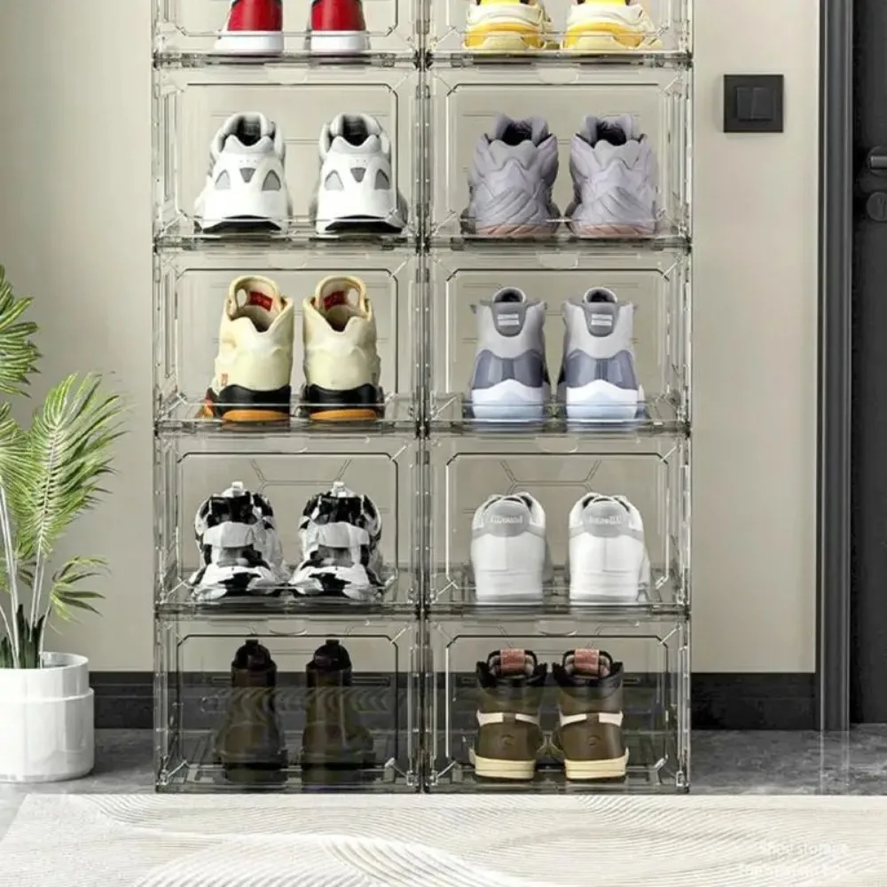 Stackable Shoe Storage Boxes Clear Plastic Organizers Holder for Men and Women
Stackable Shoe Storage Boxes Clear Plastic Organizers Holder for Men and Women
