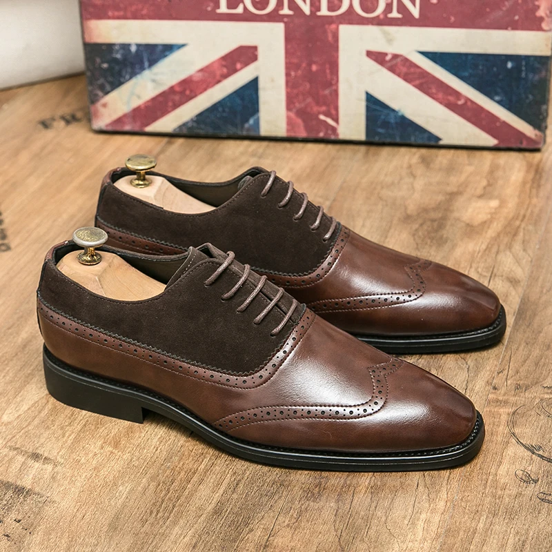 British Style Men's Pointed Brogue Shoes Retro Brown Business Formal Shoes Versatile High-end Men's Business Casual Shoes
British Style Men's Pointed Brogue Shoes Retro Brown Business Formal Shoes Versatile High-end Men's Business Casual Shoes