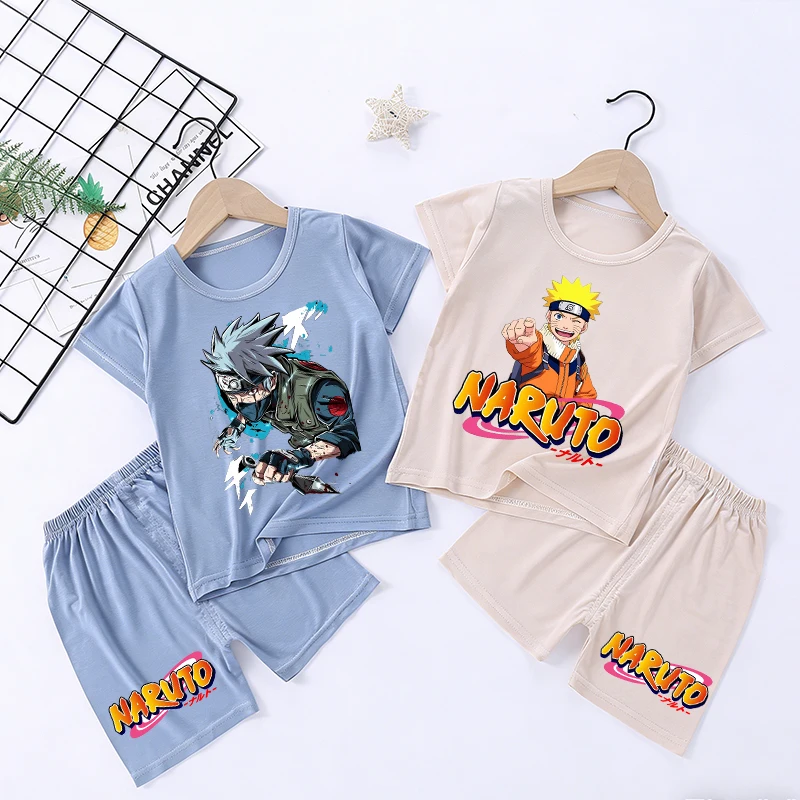 New Naruto Boy Girl Sleepwear Anime Cartoon Pyjamas Set Children Home Wear Short Sleeves Shorts Kids Pajamas Summer Clothes Gift
New Naruto Boy Girl Sleepwear Anime Cartoon Pyjamas Set Children Home Wear Short Sleeves Shorts Kids Pajamas Summer Clothes Gift
