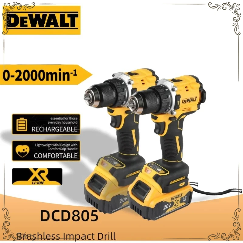 Бесщеточная ударная дрель-шуруповерт DEWALT DCD805, аккумуляторная, многофункциональная, ручная, электроинструмент
Бесщеточная ударная дрель-шуруповерт DEWALT DCD805, аккумуляторная, многофункциональная, ручная, электроинструмент