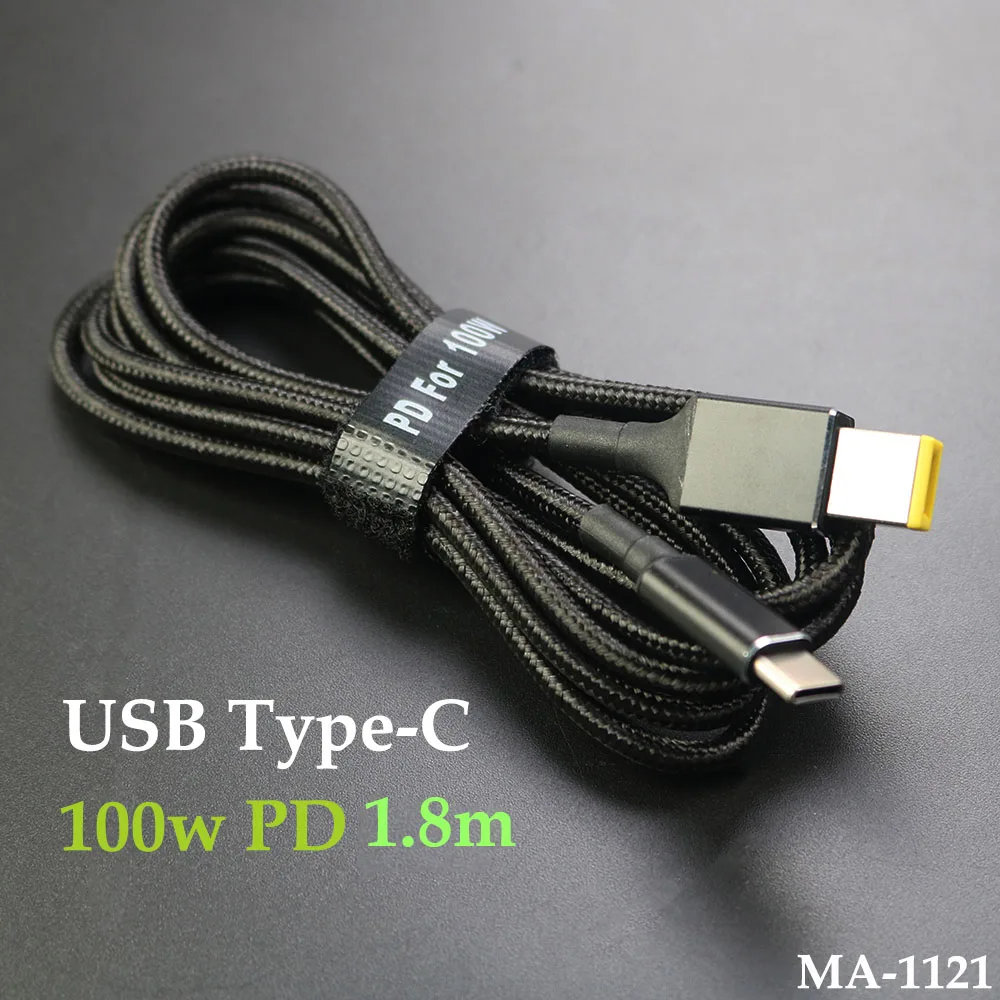 100W USB-C to USB Slim Square Tip Cable, Type-C PD Charger Power Cord for Lenovo Laptop,65w,90w,Yoga 2 Pro 13,thinkpad,1.8m
100W USB-C to USB Slim Square Tip Cable, Type-C PD Charger Power Cord for Lenovo Laptop,65w,90w,Yoga 2 Pro 13,thinkpad,1.8m