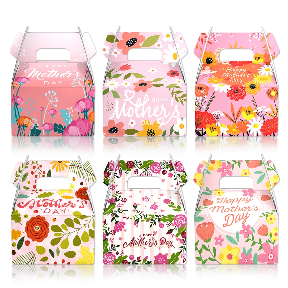 6pcs Mother's Day Gift Boxes Tote Candy Cookie Box Mother's Day Colorful Flowers Print Box Mother's Birthday Gift Packaging Box
6pcs Mother's Day Gift Boxes Tote Candy Cookie Box Mother's Day Colorful Flowers Print Box Mother's Birthday Gift Packaging Box