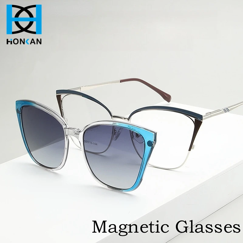 Fashion Lady Magnetic Polarized Clip-on Glasses Retro Cat Eye Alloy Optical Prescription Eyeglasses Frames for Women
Fashion Lady Magnetic Polarized Clip-on Glasses Retro Cat Eye Alloy Optical Prescription Eyeglasses Frames for Women