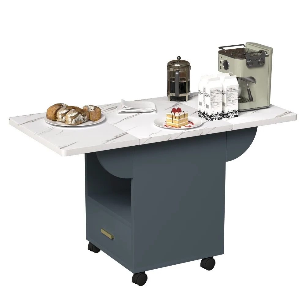 39.4" Wood Folding Dining Table with 4 Wheels, Folding Dining Table with Storage Rack and 1 Drawers, Kitchen Islands & Trolleys
39.4" Wood Folding Dining Table with 4 Wheels, Folding Dining Table with Storage Rack and 1 Drawers, Kitchen Islands & Trolleys
