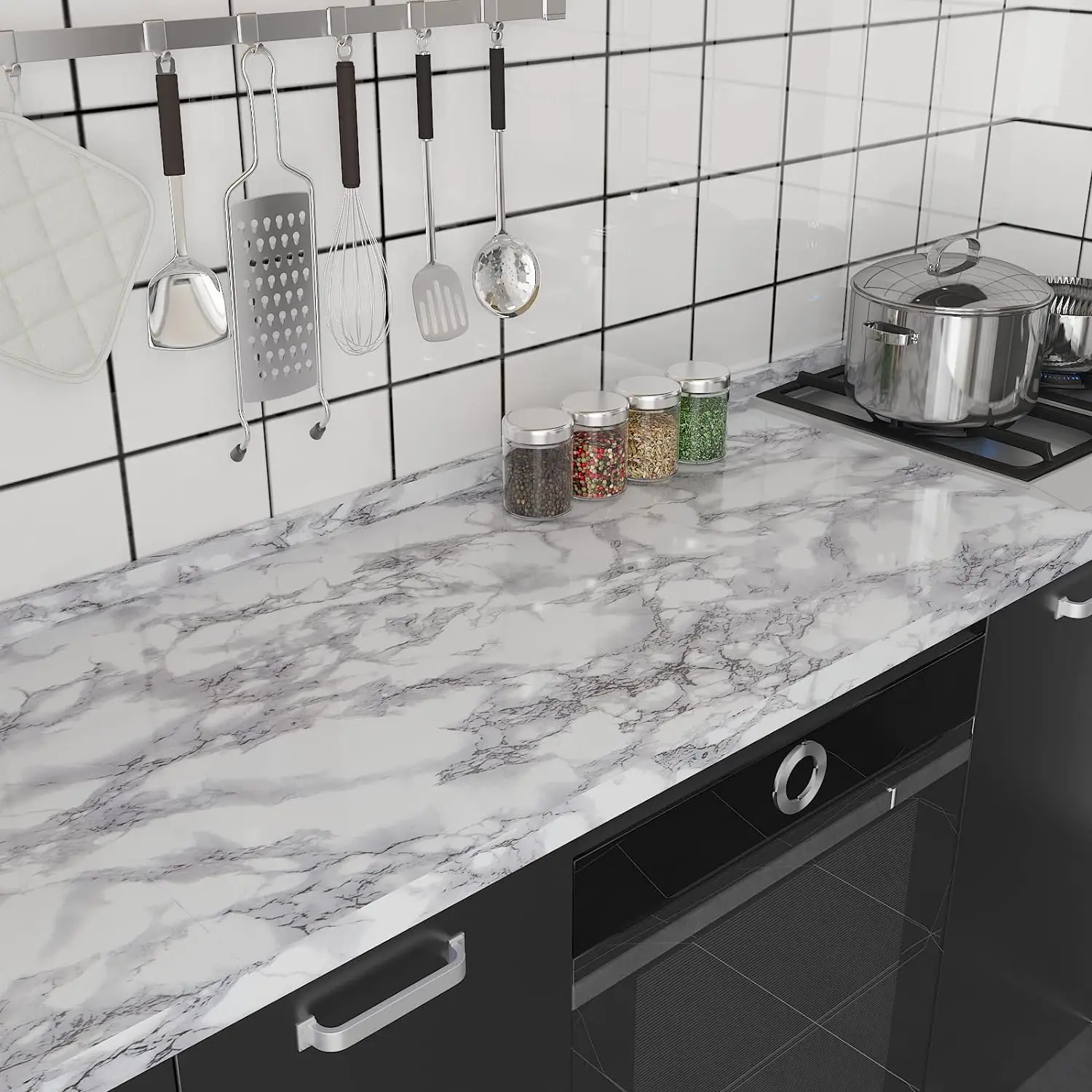 Marble Kitchen Wallpaper Peel and Stick Wallpaper Self-Adhesive Waterproof Vinyl Film For Wall Covering And Furniture Renovation
Marble Kitchen Wallpaper Peel and Stick Wallpaper Self-Adhesive Waterproof Vinyl Film For Wall Covering And Furniture Renovation