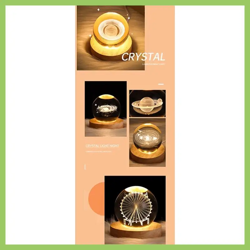 ABJT-Crystal Ball Night Light With Base LED Table Lamp Lighted Stars Galaxy USB Power Warm Night Light For Kid
ABJT-Crystal Ball Night Light With Base LED Table Lamp Lighted Stars Galaxy USB Power Warm Night Light For Kid
