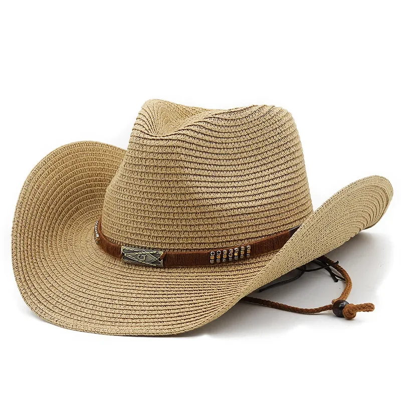 Women Men Cowboy Hat Summer Wide Brim Western Cowgirl Straw Hats Fashion West Fancy Dress Party Headwear Unisex Cap
Women Men Cowboy Hat Summer Wide Brim Western Cowgirl Straw Hats Fashion West Fancy Dress Party Headwear Unisex Cap